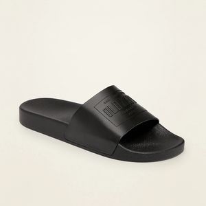 Old Navy Faux-Leather Pool Slide Sandals for Men